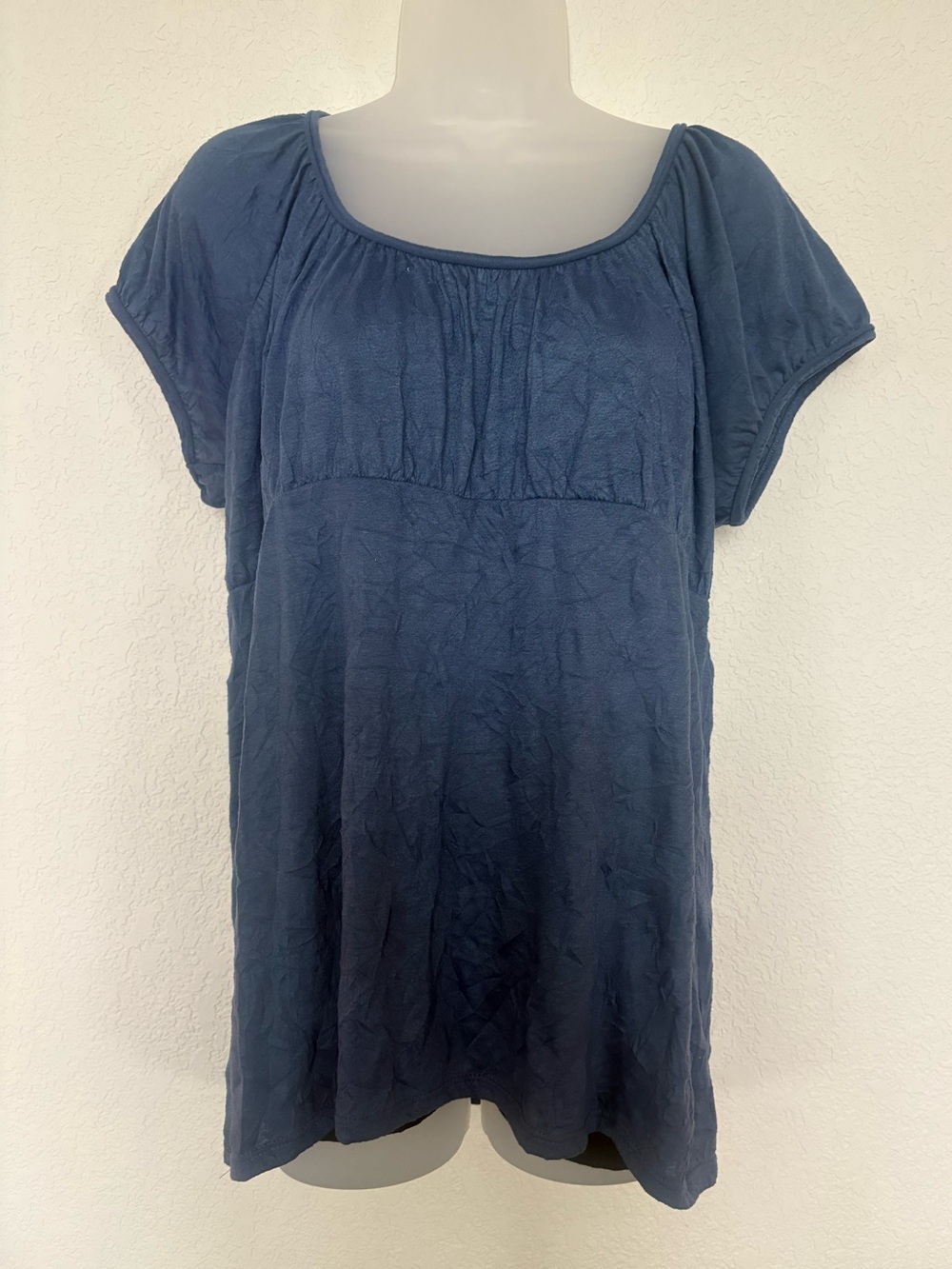 Axcess Navy Scoop Neck Short Sleeve Tunic